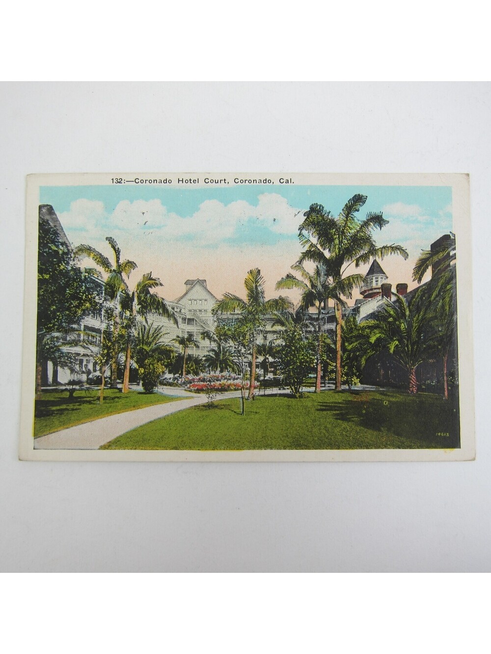 Postcard Coronado Hotel Court California Antique 1924 RARE